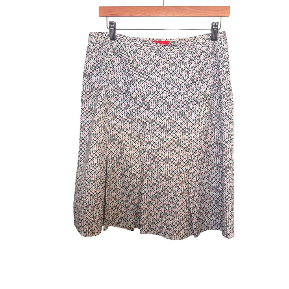Oscar de la Renta Women's Size 10 Geometric Print Knee Length Skirt